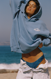 Unisex Wave Hoodie (Medium Blue)