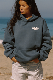 Unisex Wave Hoodie (Grey Blue)