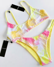 Oasis Reversible Top (Pastel Yellow/Pink Tie Dye)