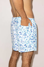 Mens Swim Trunks (Hibiscus Hideaway)