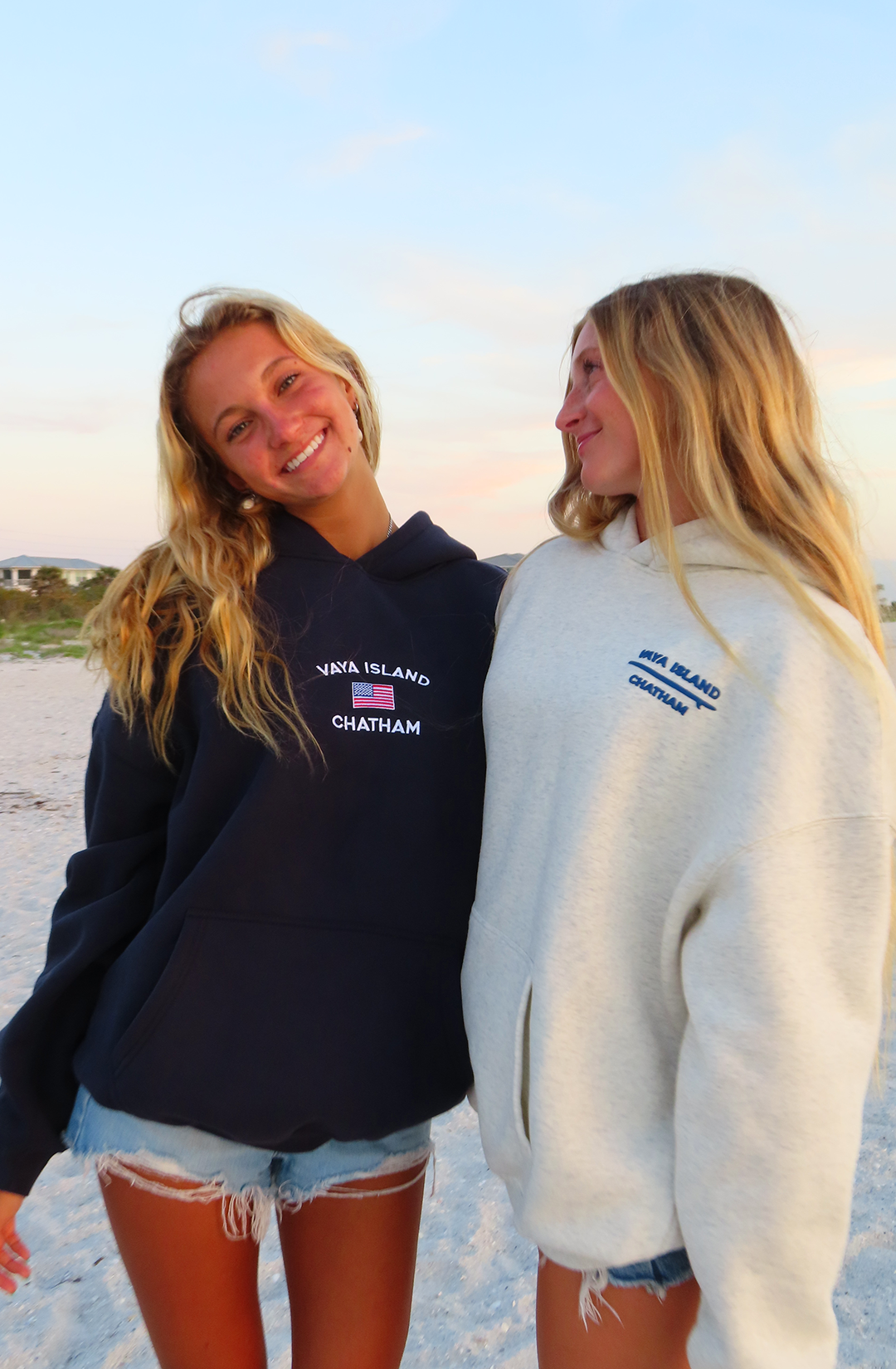 Unisex Surf Club Puff Print Hoodie (Oat Ash)