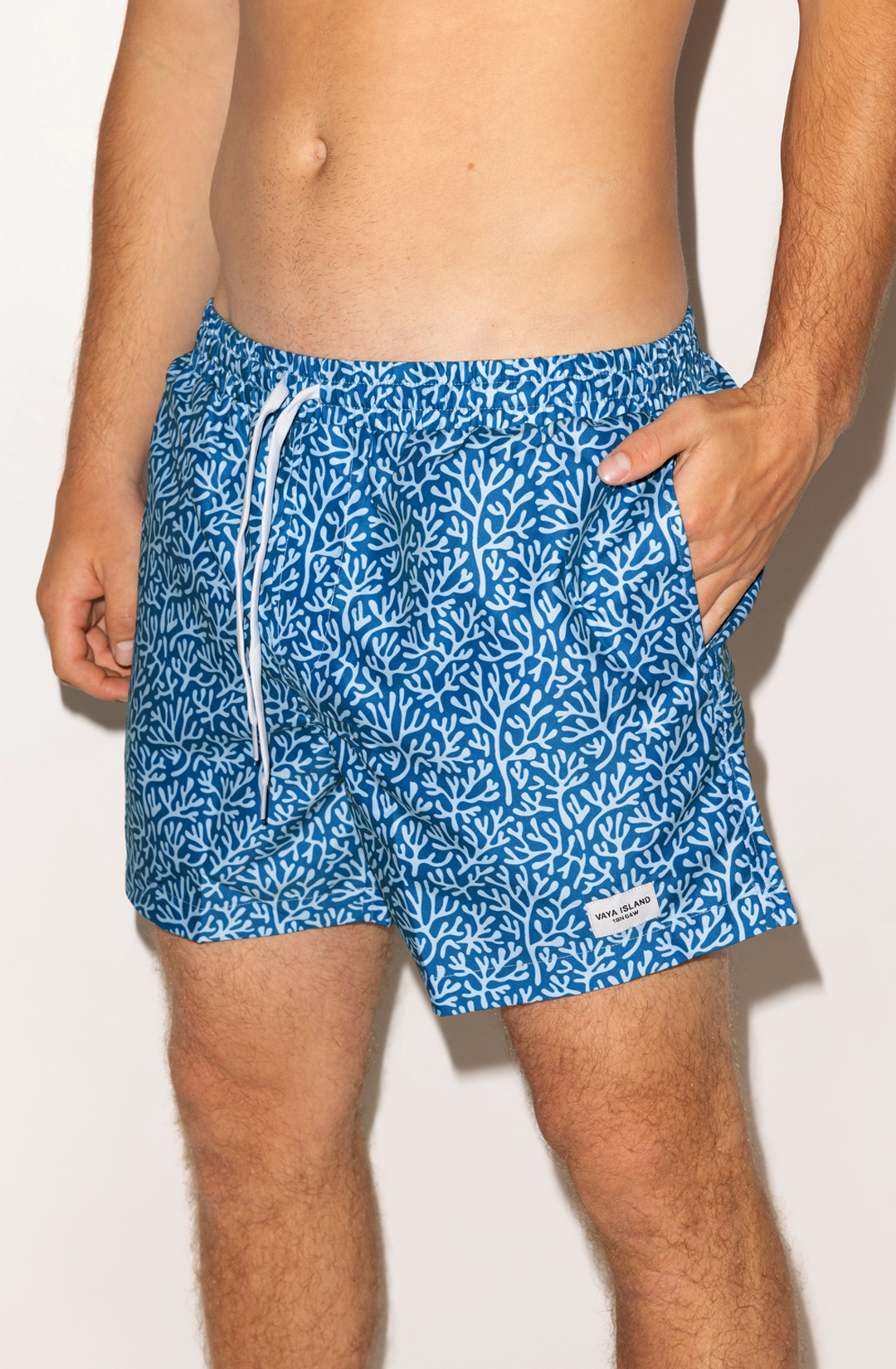 Men's Swim Trunks (Coral Blue)