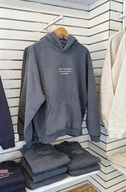 Unisex Embroidered Surf Hoodie (Grey Blue)