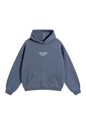 Unisex Embroidered Surf Hoodie (Grey Blue)